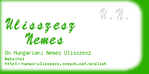 ulisszesz nemes business card